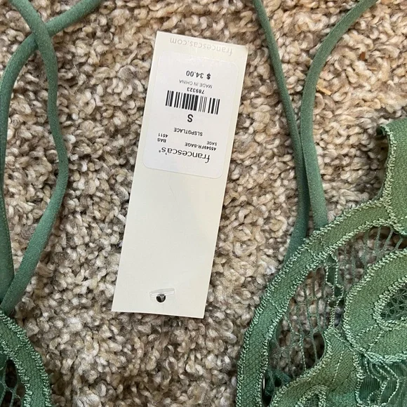 NWT Francesca's Collections Sage Lace Bralette - Picture 3 of 3